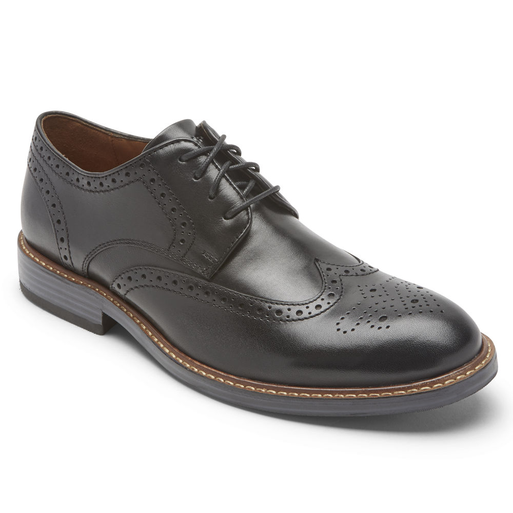 Rockport Singapore Mens Lace Up - Kenton Wingtip Black - XV3674529